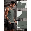 image:imageTACVASEN Mens Workout Tank Tops Sleeveless UPF 50 Summer Sun Shirts Quick Dry for Running Swim Gym Beach04 Dark Grey