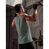 image:imageTACVASEN Mens Workout Tank Tops Sleeveless UPF 50 Summer Sun Shirts Quick Dry for Running Swim Gym Beach04 Dark Grey