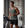 image:imageTACVASEN Mens Workout Tank Tops Sleeveless UPF 50 Summer Sun Shirts Quick Dry for Running Swim Gym Beach04 Dark Grey