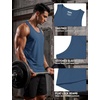 image:imageTACVASEN Mens Workout Tank Tops Sleeveless UPF 50 Summer Sun Shirts Quick Dry for Running Swim Gym Beach05 Blue Grey