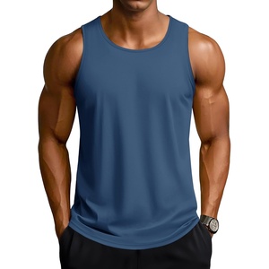 image:imageTACVASEN Mens Workout Tank Tops Sleeveless UPF 50 Summer Sun Shirts Quick Dry for Running Swim Gym Beach05 Blue Grey