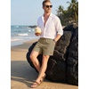 image:imageTACVASEN Mens Casual Shorts Waffle 5 Elastic Waist Drawstring Summer Beach Shorts Moisture Wicking SweatShortsDark Khaki