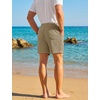 image:imageTACVASEN Mens Casual Shorts Waffle 5 Elastic Waist Drawstring Summer Beach Shorts Moisture Wicking SweatShortsDark Khaki