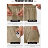 image:imageTACVASEN Mens Casual Shorts Waffle 5 Elastic Waist Drawstring Summer Beach Shorts Moisture Wicking SweatShortsDark Khaki