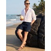 image:imageTACVASEN Mens Casual Shorts Waffle 5 Elastic Waist Drawstring Summer Beach Shorts Moisture Wicking SweatShortsNavy