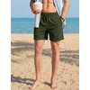 image:imageTACVASEN Mens Corduroy Shorts Casual 6 Inseam Summer Beach Elastic Waist Drawstring Lightweight Shorts with PocketsArmygreen