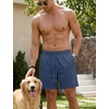 image:imageTACVASEN Mens Corduroy Shorts Casual 6 Inseam Summer Beach Elastic Waist Drawstring Lightweight Shorts with PocketsBluegray