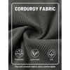 image:imageTACVASEN Mens Corduroy Shorts Casual 6 Inseam Summer Beach Elastic Waist Drawstring Lightweight Shorts with PocketsHazegray