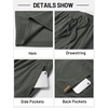 image:imageTACVASEN Mens Corduroy Shorts Casual 6 Inseam Summer Beach Elastic Waist Drawstring Lightweight Shorts with PocketsHazegray