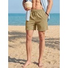 image:imageTACVASEN Mens Corduroy Shorts Casual 6 Inseam Summer Beach Elastic Waist Drawstring Lightweight Shorts with PocketsKhaki