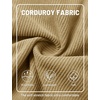 image:imageTACVASEN Mens Corduroy Shorts Casual 6 Inseam Summer Beach Elastic Waist Drawstring Lightweight Shorts with PocketsKhaki