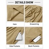 image:imageTACVASEN Mens Corduroy Shorts Casual 6 Inseam Summer Beach Elastic Waist Drawstring Lightweight Shorts with PocketsKhaki