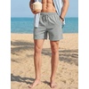 image:imageTACVASEN Mens Corduroy Shorts Casual 6 Inseam Summer Beach Elastic Waist Drawstring Lightweight Shorts with PocketsLgray