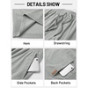 image:imageTACVASEN Mens Corduroy Shorts Casual 6 Inseam Summer Beach Elastic Waist Drawstring Lightweight Shorts with PocketsLgray