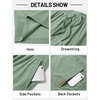 image:imageTACVASEN Mens Corduroy Shorts Casual 6 Inseam Summer Beach Elastic Waist Drawstring Lightweight Shorts with PocketsLgraygreen
