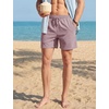 image:imageTACVASEN Mens Corduroy Shorts Casual 6 Inseam Summer Beach Elastic Waist Drawstring Lightweight Shorts with PocketsLgraypurple
