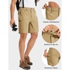 image:imageTACVASEN Mens Hiking Cargo Shorts 7 Quick Dry Lightweight for Outdoors Golf Fishing Stretch Casual with 6 PocketsKhaki