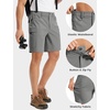 image:imageTACVASEN Mens Hiking Cargo Shorts 7 Quick Dry Lightweight for Outdoors Golf Fishing Stretch Casual with 6 PocketsMgrey