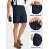 image:imageTACVASEN Mens Hiking Cargo Shorts 7 Quick Dry Lightweight for Outdoors Golf Fishing Stretch Casual with 6 PocketsNavy