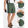 image:imageTACVASEN Mens Hiking Cargo Shorts 7 Quick Dry Lightweight for Outdoors Golf Fishing Stretch Casual with 6 PocketsOlivegreen