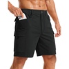 image:imageTACVASEN Mens Hiking Cargo Shorts 7 Quick Dry Lightweight for Outdoors Golf Fishing Stretch Casual with 6 PocketsBlack