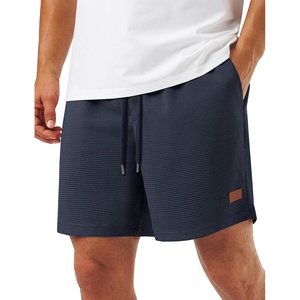 image:imageTACVASEN Mens Casual Shorts Waffle 5 Elastic Waist Drawstring Summer Beach Shorts Moisture Wicking SweatShortsNavy