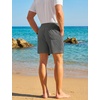 image:imageTACVASEN Mens Casual Shorts Waffle 5 Elastic Waist Drawstring Summer Beach Shorts Moisture Wicking SweatShortsMid Grey