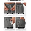 image:imageTACVASEN Mens Casual Shorts Waffle 5 Elastic Waist Drawstring Summer Beach Shorts Moisture Wicking SweatShortsMid Grey
