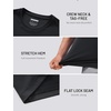 image:imageTACVASEN Workout Shirts for Men Quick Dry Fit Athletic Running Shirts Rash Guard Sun UV Protection Short Sleeve Shirts01 Black