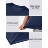 image:imageTACVASEN Workout Shirts for Men Quick Dry Fit Athletic Running Shirts Rash Guard Sun UV Protection Short Sleeve Shirts02 Navy