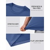 image:imageTACVASEN Workout Shirts for Men Quick Dry Fit Athletic Running Shirts Rash Guard Sun UV Protection Short Sleeve Shirts03 Blue Grey