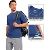 image:imageTACVASEN Workout Shirts for Men Quick Dry Fit Athletic Running Shirts Rash Guard Sun UV Protection Short Sleeve Shirts03 Blue Grey
