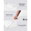 image:imageTACVASEN Workout Shirts for Men Quick Dry Fit Athletic Running Shirts Rash Guard Sun UV Protection Short Sleeve Shirts04 White