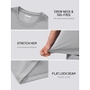 image:imageTACVASEN Workout Shirts for Men Quick Dry Fit Athletic Running Shirts Rash Guard Sun UV Protection Short Sleeve Shirts05 Lgray