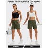 image:imageTACVASEN Womens 5 Hiking Shorts Quick Dry UPF 50 Lightweight Athletic Shorts with Pockets Golf Casual Workout SummerArmy Green