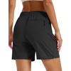 image:imageTACVASEN Womens 5 Hiking Shorts Quick Dry UPF 50 Lightweight Athletic Shorts with Pockets Golf Casual Workout SummerBlack