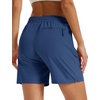 image:imageTACVASEN Womens 5 Hiking Shorts Quick Dry UPF 50 Lightweight Athletic Shorts with Pockets Golf Casual Workout SummerCharcoal Blue