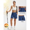 image:imageTACVASEN Womens 5 Hiking Shorts Quick Dry UPF 50 Lightweight Athletic Shorts with Pockets Golf Casual Workout SummerCharcoal Blue