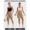 image:imageTACVASEN Womens 5 Hiking Shorts Quick Dry UPF 50 Lightweight Athletic Shorts with Pockets Golf Casual Workout SummerKhaki