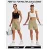 image:imageTACVASEN Womens 5 Hiking Shorts Quick Dry UPF 50 Lightweight Athletic Shorts with Pockets Golf Casual Workout SummerLight Khaki
