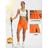 image:imageTACVASEN Womens 5 Hiking Shorts Quick Dry UPF 50 Lightweight Athletic Shorts with Pockets Golf Casual Workout SummerOrange