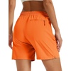 image:imageTACVASEN Womens 5 Hiking Shorts Quick Dry UPF 50 Lightweight Athletic Shorts with Pockets Golf Casual Workout SummerOrange