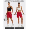 image:imageTACVASEN Womens 5 Hiking Shorts Quick Dry UPF 50 Lightweight Athletic Shorts with Pockets Golf Casual Workout SummerTomato Red