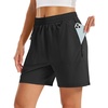 image:imageTACVASEN Womens 5 Hiking Shorts Quick Dry UPF 50 Lightweight Athletic Shorts with Pockets Golf Casual Workout SummerBlack