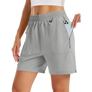 image:imageTACVASEN Womens 5 Hiking Shorts Quick Dry UPF 50 Lightweight Athletic Shorts with Pockets Golf Casual Workout SummerLight Grey