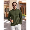 image:imageTACVASEN Mens Polo Shirts Long Sleeve Quick Dry Golf Shirt Lightweight Collared Casual Shirt for Men Work AthleticArmy Green