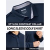 image:imageTACVASEN Mens Polo Shirts Long Sleeve Quick Dry Golf Shirt Lightweight Collared Casual Shirt for Men Work AthleticNavy