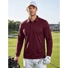 image:imageTACVASEN Mens Polo Shirts Long Sleeve Quick Dry Golf Shirt Lightweight Collared Casual Shirt for Men Work AthleticWine