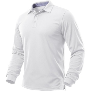 image:imageTACVASEN Mens Polo Shirts Long Sleeve Quick Dry Golf Shirt Lightweight Collared Casual Shirt for Men Work AthleticWhite