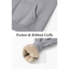 image:imageTACVASEN Womens Thick Hoodie Casual Cotton Fleece Lined Cute Fashion Active Sweatshirt With PocketsLight Grey